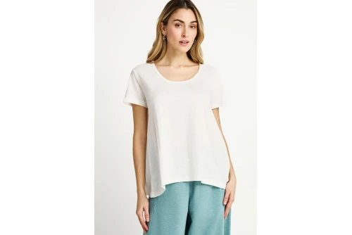 Funky Buddha The Basics Collection T-Shirt Γυναικείο (FBL013-107-04-OFF-WHITE)