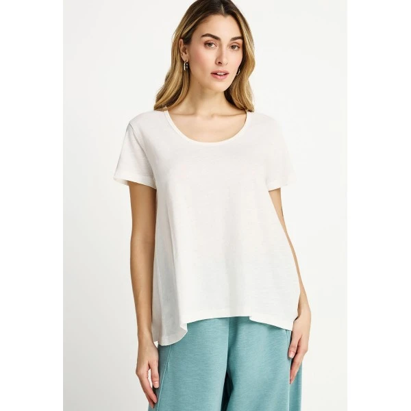 Funky Buddha The Basics Collection T-Shirt Γυναικείο (FBL013-107-04-OFF-WHITE)
