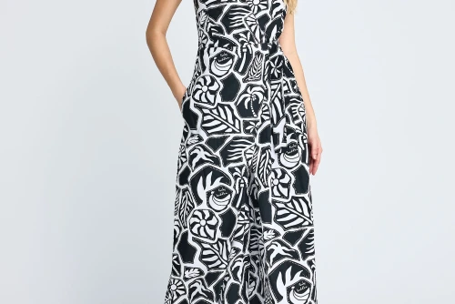Funky Buddha Cotton Ολόσωμη Φόρμα Γυναικεία (FBL013-107-12-BLACK)
