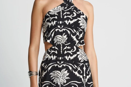 Funky Buddha Open Back Φόρεμα Mini Γυναικείο (FBL013-107-13-BLACK)