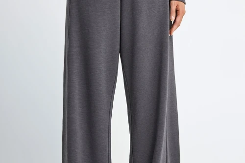 Funky Buddha Flare Fit Παντελόνι Φόρμας Γυναικείο (FBL013-108-02-ANTHRACITE)