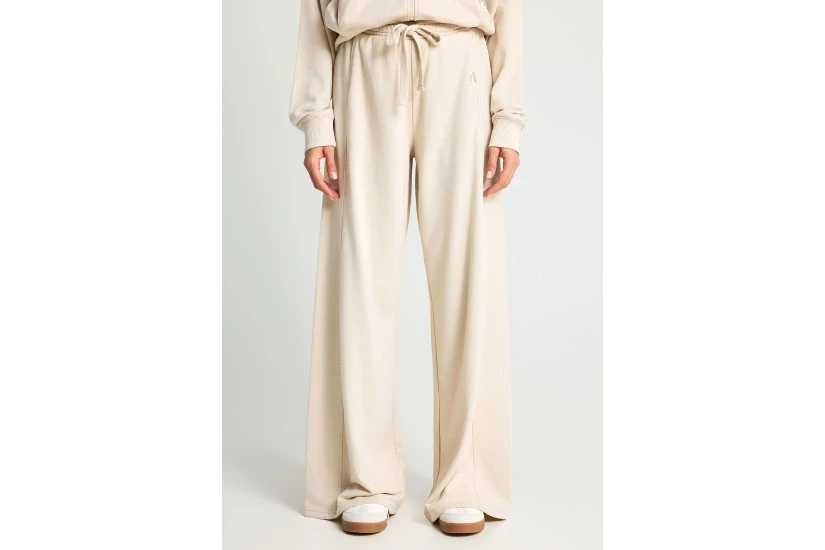 Funky Buddha Flare Fit Γυναικείο Παντελόνι Φόρμας Εκρού