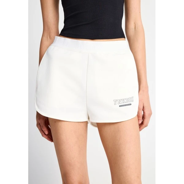 Funky Buddha Printed Logo Σορτς Αθλητικό Γυναικείο (FBL013-108-03-OFF-WHITE)