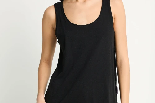 Funky Buddha Cotton Μπλούζα Αμάνικη Γυναικεία (FBL013-108-04-BLACK)