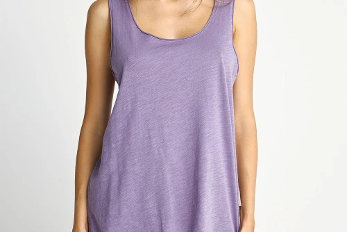 Funky Buddha Cotton Μπλούζα Αμάνικη Γυναικεία (FBL013-108-04-DUSTY-LAVENDER)