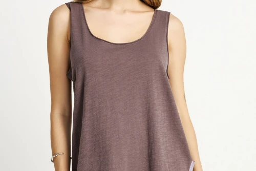 Funky Buddha Cotton Μπλούζα Αμάνικη Γυναικεία (FBL013-108-04-MOON-MIST)