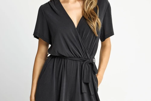 Funky Buddha Ολόσωμο Σορτς Γυναικείο (FBL013-108-12-BLACK)