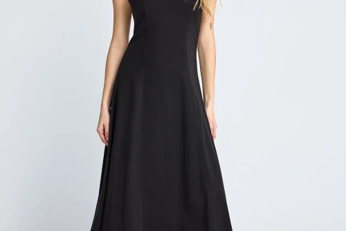 Funky Buddha Φόρεμα Midi Γυναικείο (FBL013-108-13-BLACK)