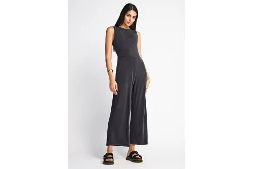 Funky Buddha Open Back Ολόσωμη Φόρμα Γυναικεία (FBL013-109-12-BLACK)