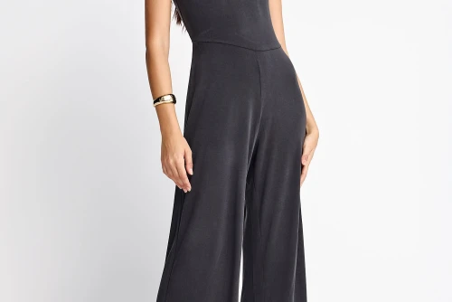 Funky Buddha Open Back Ολόσωμη Φόρμα Γυναικεία (FBL013-109-12-BLACK)