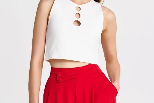 Funky Buddha Crop Top Αμάνικο Γυναικείο (FBL013-109-17-WHITE)
