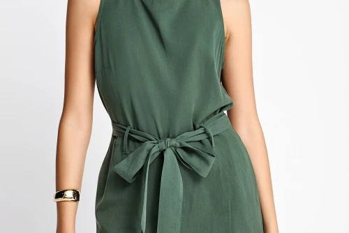 Funky Buddha Lyocell Ολόσωμο Σορτς Γυναικείο (FBL013-110-12-BISTROT-GREEN)