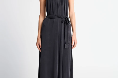 Funky Buddha Relaxed Φόρεμα Maxi Γυναικείο (FBL013-111-13-BLACK)