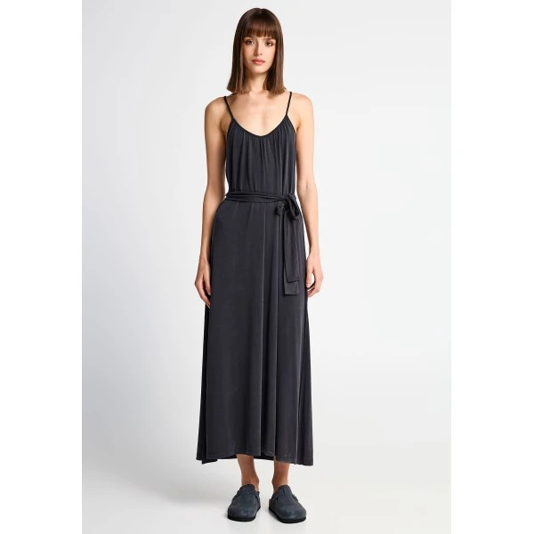 Funky Buddha Relaxed Φόρεμα Maxi Γυναικείο (FBL013-111-13-BLACK)