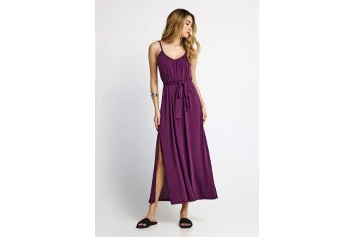 Funky Buddha Relaxed Φόρεμα Maxi Γυναικείο (FBL013-111-13-GRAPE-JUICE)