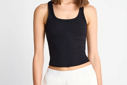 Funky Buddha Rib Μπλούζα Αμάνικη Γυναικεία (FBL013-113-17-BLACK)