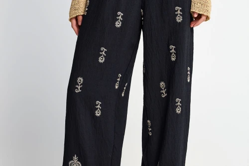 Funky Buddha Relaxed Παντελόνα Γυναικεία (FBL013-114-02-BLACK)
