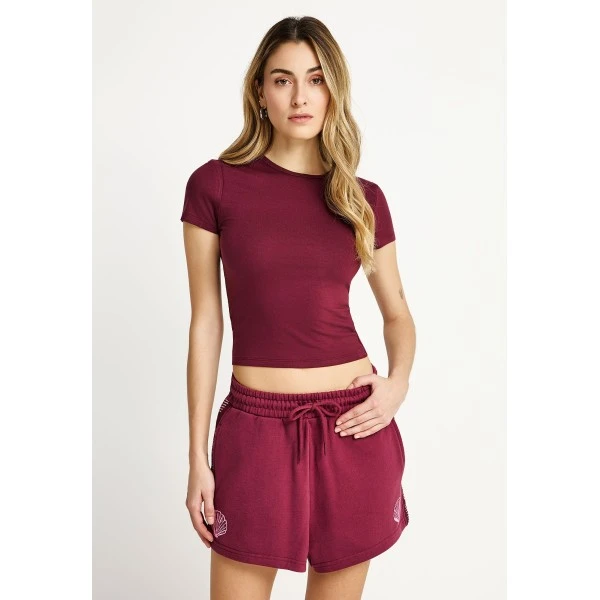 Funky Buddha Slim T-Shirt Γυναικείο (FBL013-115-04-BURGUNDY)