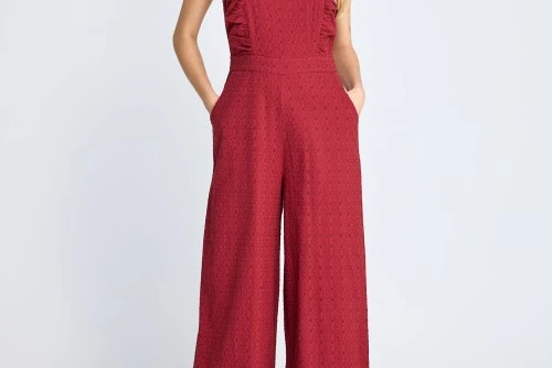 Funky Buddha Embroidery Αμάνικη Ολόσωμη Φόρμα Γυναικεία (FBL013-116-12-BAKED-APPLE)