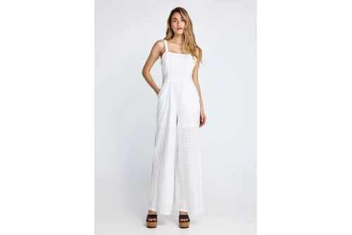 Funky Buddha Embroidery Ολόσωμη Φόρμα Γυναικεία (FBL013-116-12-WHITE)