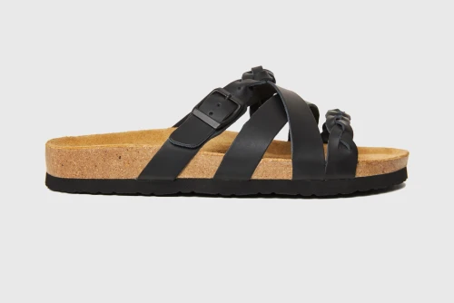Funky Buddha Suede Σανδάλια (FBL013-119-08-BLACK)