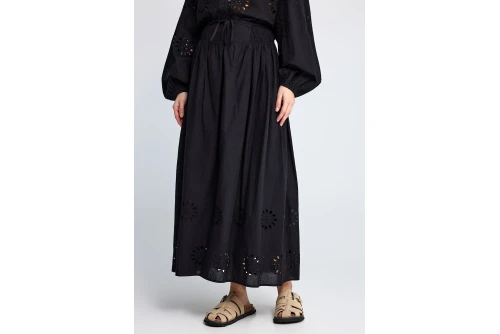 Funky Buddha Embroidery Φούστα Maxi Γυναικεία (FBL013-119-14-BLACK)