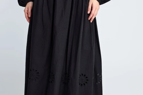 Funky Buddha Embroidery Φούστα Maxi Γυναικεία (FBL013-119-14-BLACK)