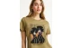 Funky Buddha Graphic Print Γυναικείο Κοντομάνικο T-Shirt Λαδί