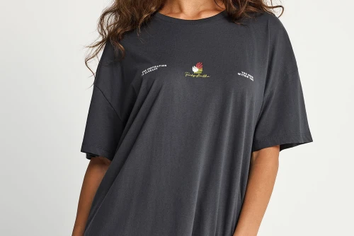 Funky Buddha Artwork Print T-Shirt Γυναικείο (FBL013-125-04-ANTHRACITE)