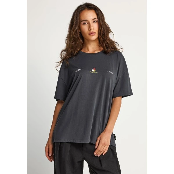 Funky Buddha Artwork Print T-Shirt Γυναικείο (FBL013-125-04-ANTHRACITE)