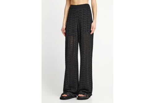 Funky Buddha Knitted Jacquard Παντελόνα Γυναικεία (FBL013-128-02-BLACK)