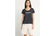 Funky Buddha Organic Cotton Printed Γυναικείο Κοντομάνικο T-Shirt Ανθρακί