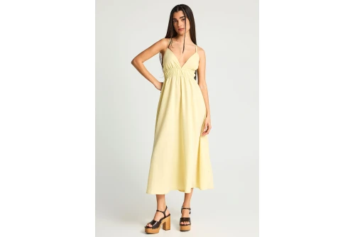 Funky Buddha Φόρεμα Maxi Γυναικείο (FBL013-129-13-LEMONADE)