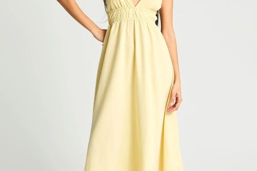 Funky Buddha Φόρεμα Maxi Γυναικείο (FBL013-129-13-LEMONADE)