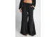 Funky Buddha Wide Leg Γυναικεία Παντελόνα Μαύρη