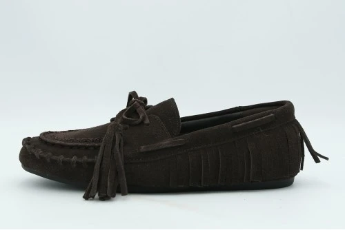 Funky Buddha Leather Tassel Loafers (FBL013-130-08-BRUNETTE)