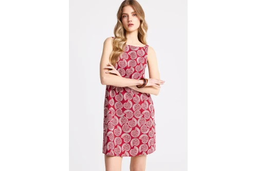 Funky Buddha Linen Blend Φόρεμα Mini Γυναικείο (FBL013-130-13-BAKED-APPLE)