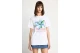 Funky Buddha Γυναικείο Κοντομάνικο T-Shirt Λευκό