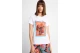 Funky Buddha Γυναικείο Κοντομάνικο T-Shirt Λευκό