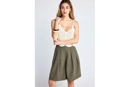 Funky Buddha Crochet Crop Top Αμάνικο Γυναικείο (FBL013-134-17-OFF-WHITE)
