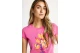 Funky Buddha Γυναικείο Κοντομάνικο T-Shirt Φούξια, Κίτρινο, Πορτοκαλί, Μπλε Σκούρο