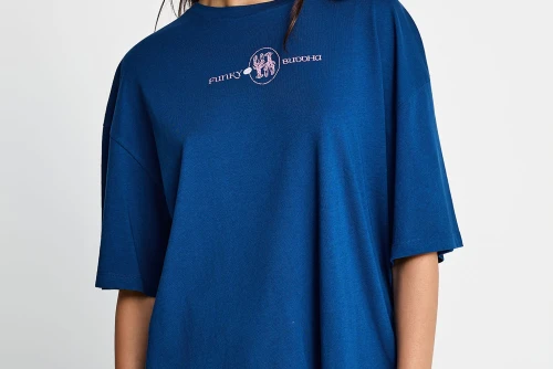 Funky Buddha Print On The Back T-Shirt Γυναικείο (FBL013-139-04-TWILIGHT-BLUE)