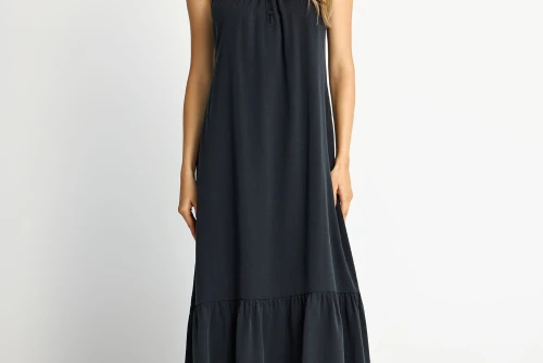 Funky Buddha Φόρεμα Maxi Γυναικείο (FBL013-142-13-BLACK)