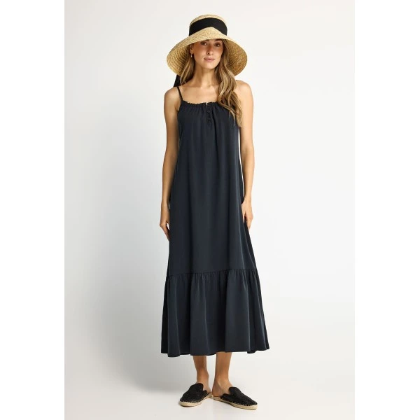 Funky Buddha Φόρεμα Maxi Γυναικείο (FBL013-142-13-BLACK)