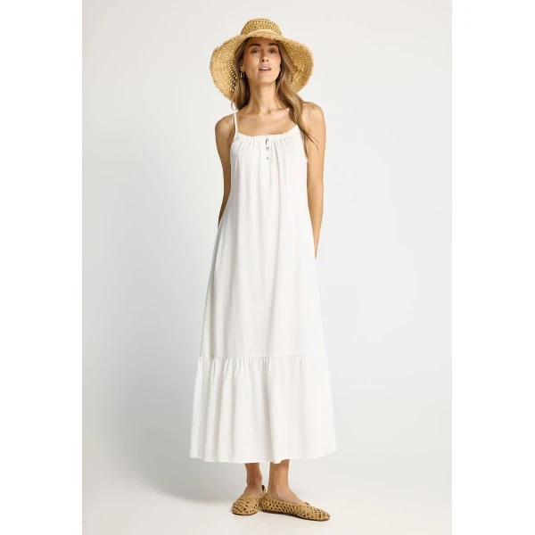 Funky Buddha Φόρεμα Maxi Γυναικείο (FBL013-142-13-OFF-WHITE)