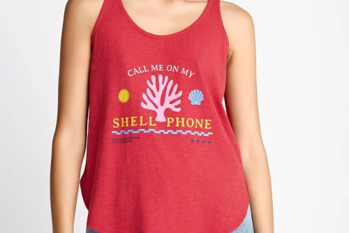 Funky Buddha Printed Μπλούζα Αμάνικη Γυναικεία (FBL013-145-04-BAKED-APPLE)
