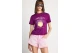 Funky Buddha Γυναικείο Κοντομάνικο T-Shirt Βιολετί