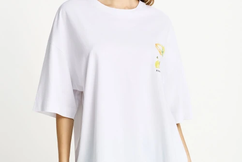 Funky Buddha Print On The Back T-Shirt Γυναικείο (FBL013-156-04-WHITE)