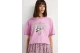 Funky Buddha Γυναικείο Κοντομάνικο T-Shirt Ροζ