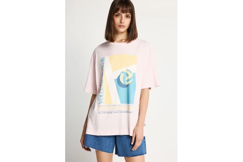 Funky Buddha Print T-Shirt Γυναικείο (FBL013-162-04-ROSE-WATER)